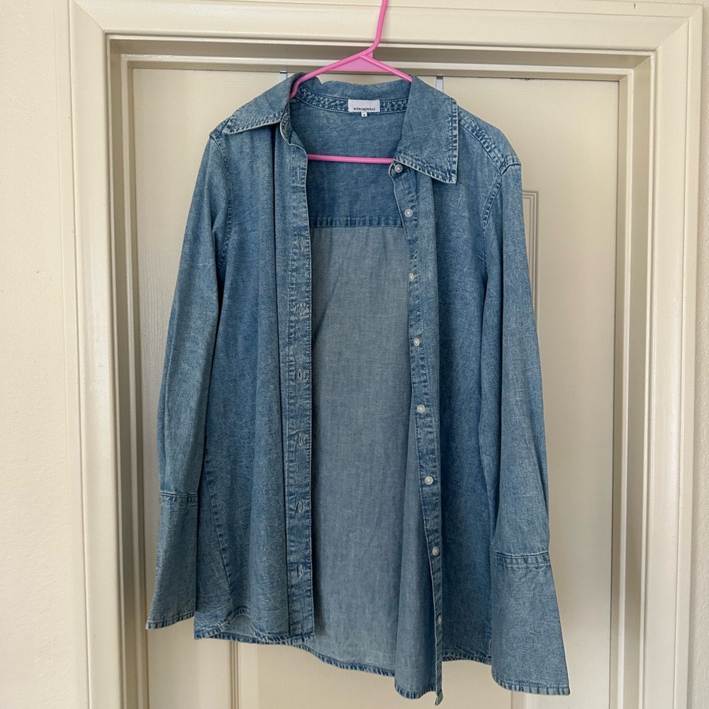 WeWoreWhat Blue Button Down Shirt